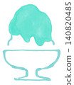 Simple shaved ice, analog Hawaiian blue 140820485