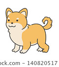 Illustration of a Shiba Inu (full body) 140820517