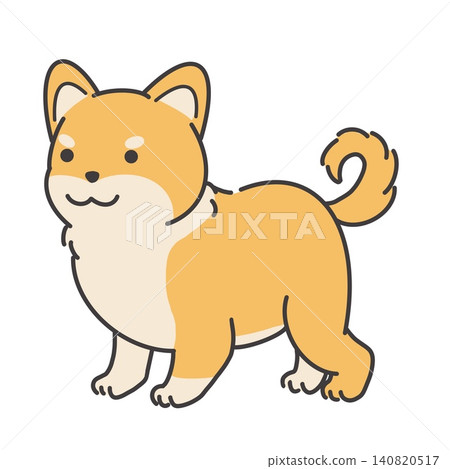 柴犬插圖(全身像) 柴犬插圖(全身像) 140820517