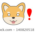 Illustration of a surprised Shiba Inu 140820518
