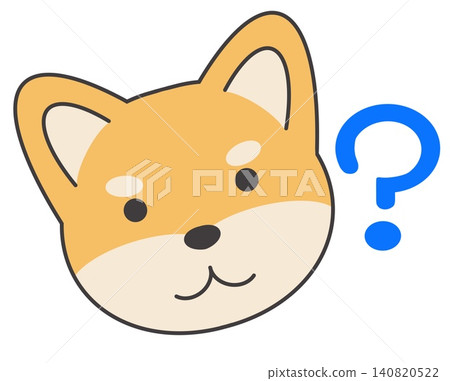 一幅柴犬疑惑表情的插圖 一幅柴犬疑惑表情的插圖 140820522