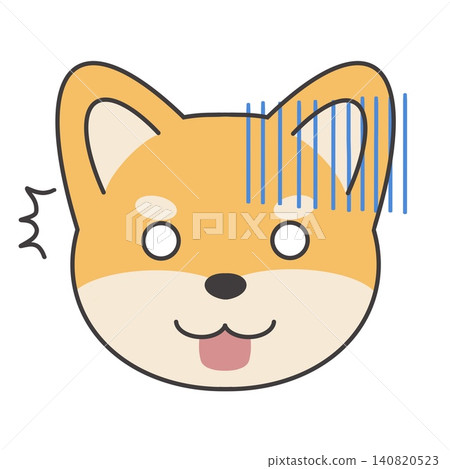 Illustration of a shocked Shiba Inu Illustration of a shocked Shiba Inu 140820523
