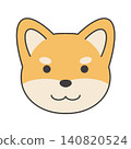 Illustration of a smiling Shiba Inu 140820524
