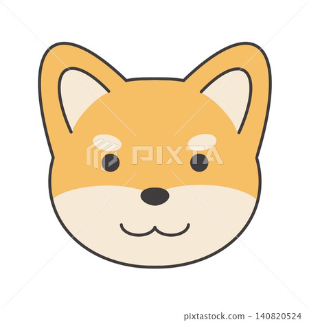 微笑的柴犬的插圖 微笑的柴犬的插圖 140820524