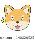 Illustration of a surprised Shiba Inu 140820525