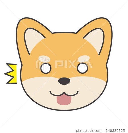 一隻驚訝的柴犬的插圖 一隻驚訝的柴犬的插圖 140820525