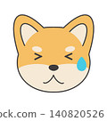 Illustration of a sweating Shiba Inu 140820526
