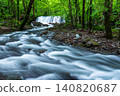 The scenery of a river flowing through a mountain stream (Oirase Stream) 140820687