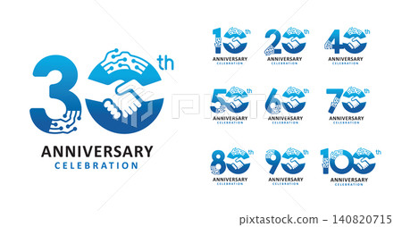 Set of anniversary deal technology number Set of anniversary deal technology number 140820715