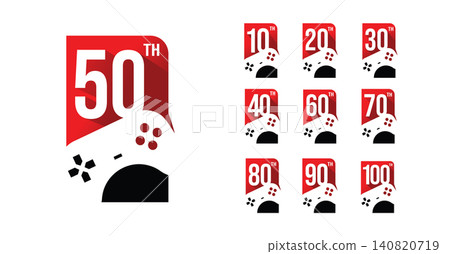 Set of anniversary gamer number Set of anniversary gamer number 140820719
