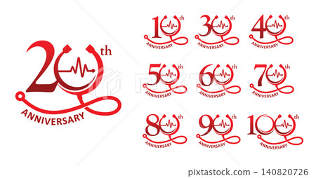 Set of anniversary medical number Set of anniversary medical number 140820726