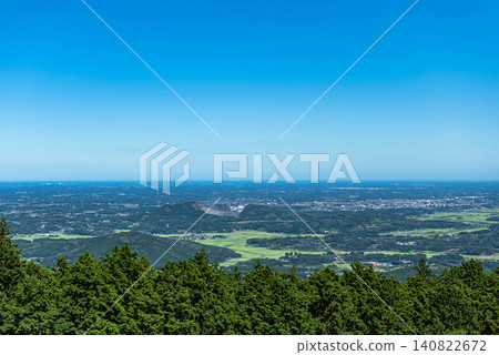 從筑波山眺望:關東平原全景。 從筑波山眺望:關東平原全景。 140822672