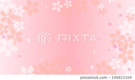 Cherry blossoms fluttering frame - Vector illustration background material Cherry blossoms fluttering frame - Vector illustration background material 140823104