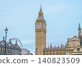 Elizabeth Tower (Big Ben) and the Palace of Westminster in London, and the London Eye 140823509