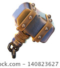 Stone Hammer 3D Render Icon, Fantasy Weapon Illustration 140823627