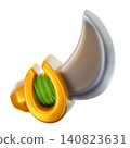 Pirate Sword 3D Render Icon, Fantasy Weapon Illustration 140823631