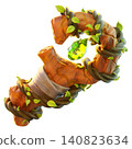 Wizard Staff 3D Render Icon, Fantasy Weapon Illustration 140823634