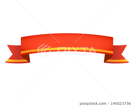Arch-shaped ribbon banner material with gold band (gold premium decorative) Arch-shaped ribbon banner material with gold band (gold premium decorative) 140823736