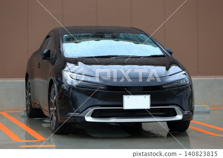 Black Japanese-made hybrid car Black Japanese-made hybrid car 140823815