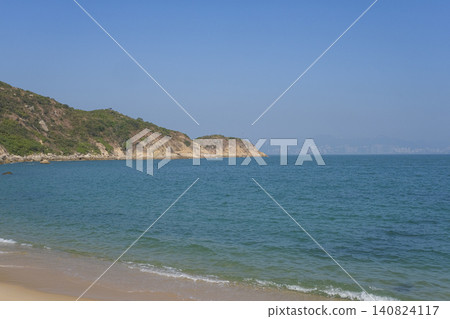 Dongwan Beach, a beautiful sandy beach on Cheung Chau Island. Dongwan Beach, a beautiful sandy beach on Cheung Chau Island. 140824117