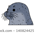 Spotted seal face (at an angle) 140824425