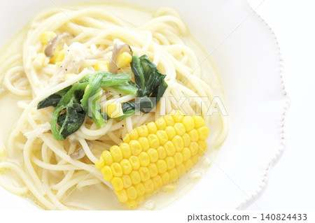 Corn cream pasta Corn cream pasta 140824433