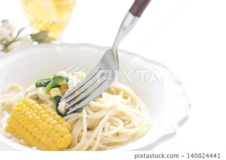 Corn cream pasta Corn cream pasta 140824441