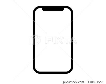 Smartphone icon, black, transparent material Smartphone icon, black, transparent material 140824555