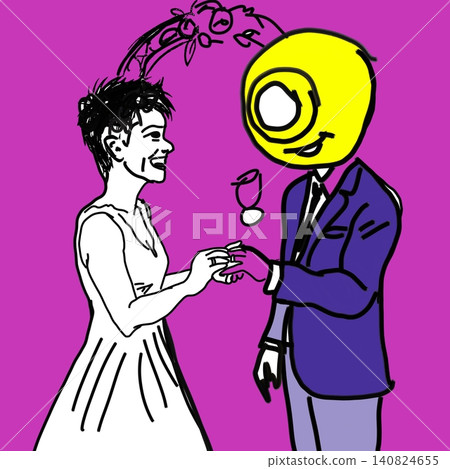 Surreal Abstract Couple Wedding Ceremony Concept Vector Wall Art Surreal Abstract Couple Wedding Ceremony Concept Vector Wall Art 140824655