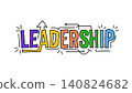 Colorful Leadership Doodle Vector Graphic Design for Management Blogs Posters 140824682