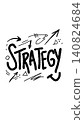 Minimalist Business Strategy Hand Drawn Doodle Vector for Presentations 140824684