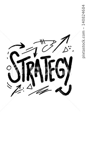 Minimalist Business Strategy Hand Drawn Doodle Vector for Presentations Minimalist Business Strategy Hand Drawn Doodle Vector for Presentations 140824684
