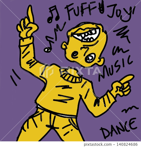 Abstract Neo Expressionism Figure Listening Music Dancing Vector Illustration Abstract Neo Expressionism Figure Listening Music Dancing Vector Illustration 140824686