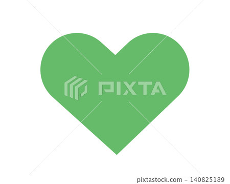 Light green heart icon, simple heart mark, transparent PNG material. Light green heart icon, simple heart mark, transparent PNG material. 140825189