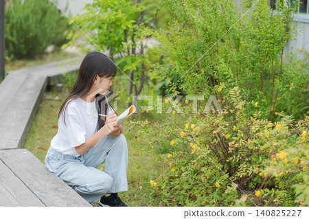 小學生觀察植物 小學生觀察植物 140825227