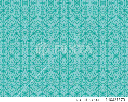 Blue-green gentian flower with hemp leaf pattern background Blue-green gentian flower with hemp leaf pattern background 140825273