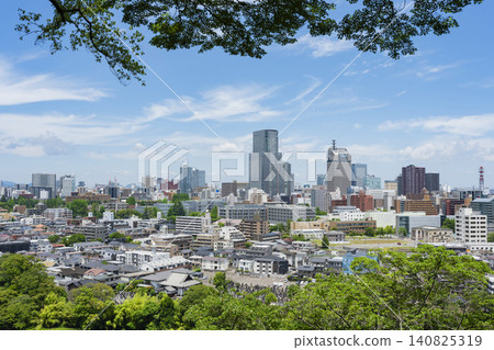 A panoramic view of Sendai city amidst the fresh greenery. A panoramic view of Sendai city amidst the fresh greenery. 140825319