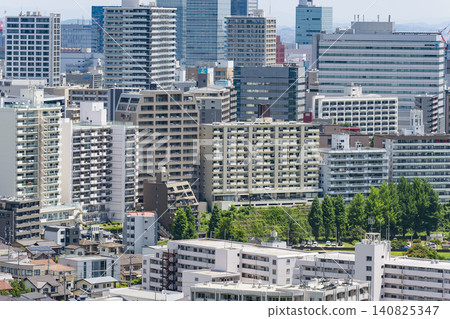 A panoramic view of Sendai city amidst the fresh greenery. A panoramic view of Sendai city amidst the fresh greenery. 140825347