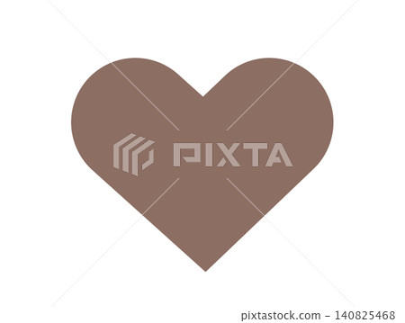 Brown heart icon, simple heart mark, transparent PNG material. 140825468