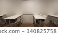 Unmanned training room/meeting room (copy space) with projector screen 140825758