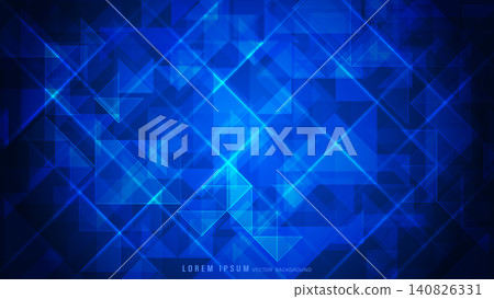 Blue abstract background with modern geometric design, intersecting lines, translucent triangular shapes Blue abstract background with modern geometric design, intersecting lines, translucent triangular shapes 140826331