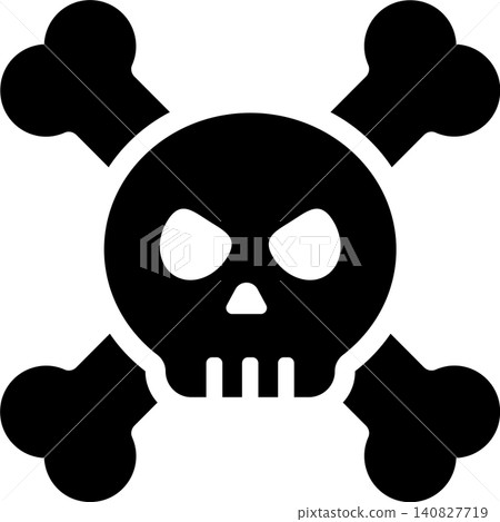 Skull silhouette icon Skull silhouette icon 140827719