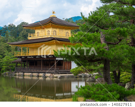 The beautiful scenery of Kinkaku-ji Temple in early summer The beautiful scenery of Kinkaku-ji Temple in early summer 140827911