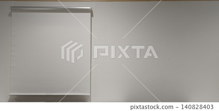 Presentation screen and white wall background with margins. Presentation screen and white wall background with margins. 140828403
