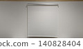 Presentation screen and white wall background with margins. 140828404