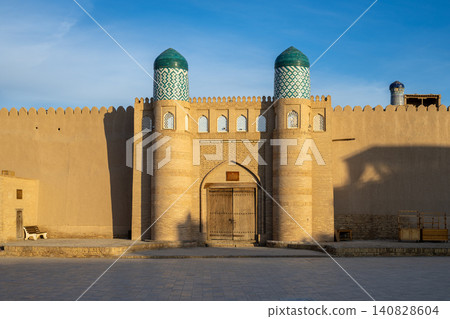 Ata Darvaza, the western gate of Khiva-Ichan Kala, a UNESCO World Heritage Site in Uzbekistan. Ata Darvaza, the western gate of Khiva-Ichan Kala, a UNESCO World Heritage Site in Uzbekistan. 140828604