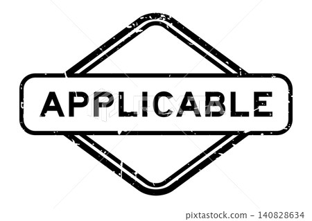 Grunge black applicable word rubber seal stamp on white background Grunge black applicable word rubber seal stamp on white background 140828634