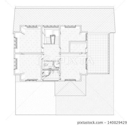 3D illustration of residential project 3D illustration of residential project 140829429