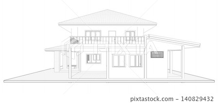 3D illustration of residential project 3D illustration of residential project 140829432