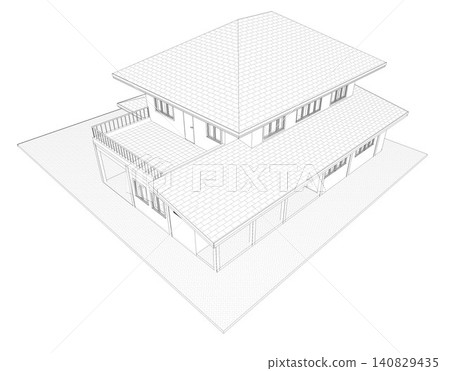 3D illustration of residential project 3D illustration of residential project 140829435
